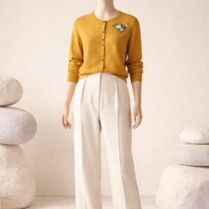 HAND EMBORIDERED AND KNITTED PULLOVER