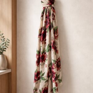 HANDKNITTED PRINTED SCARF